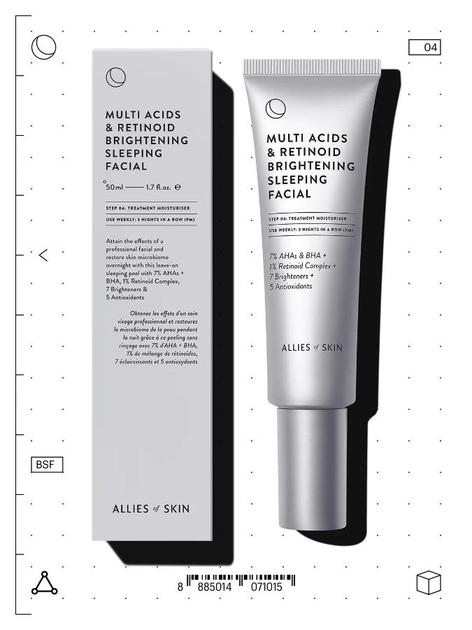 Allies Of Skin Multi Acids & Retinoid Brightening Sleeping Facial