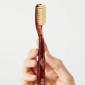 C.O. Bigelow Natural Bristle Toothbrush - Tortoise Effect