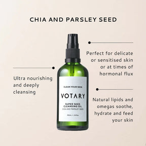 VOTARY Super Seed Cleansing Oil - Chia and Parsley Seed